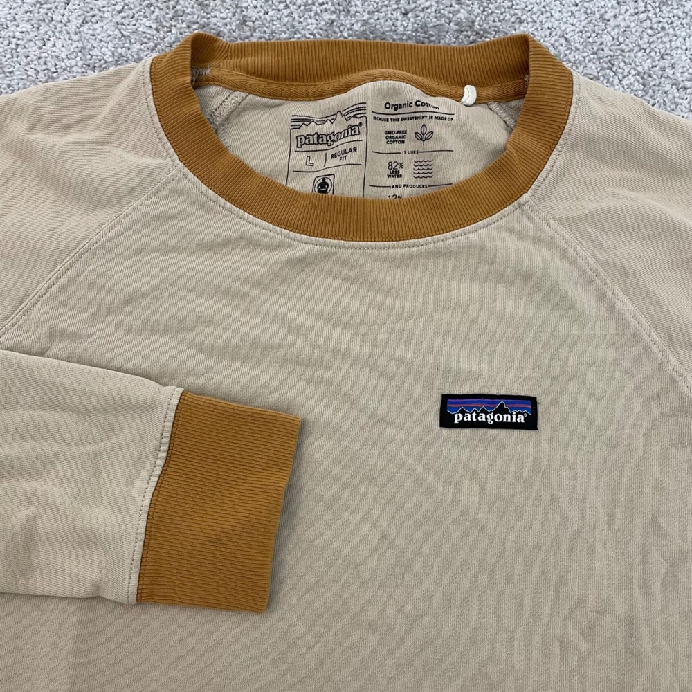 Patagonia Sweatshirt Womens Large P 6 Label Organic Cotton Crew